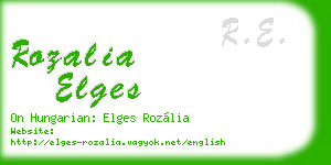 rozalia elges business card